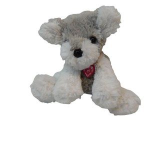 2012 Mattel Barbie White & Gray 8" Dog Plush Animated Toy Works Great